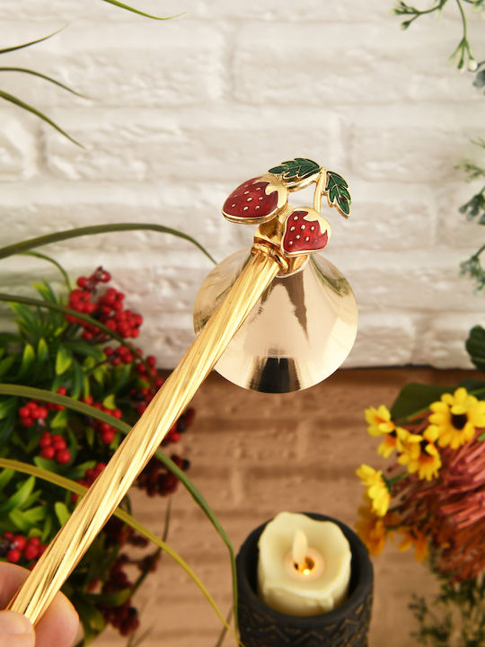 SteweHome Metal Candle Holder in Gold Colour 10x20cm