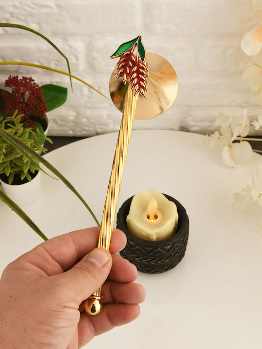 SteweHome Metal Candle Holder in Gold Colour 10x20cm