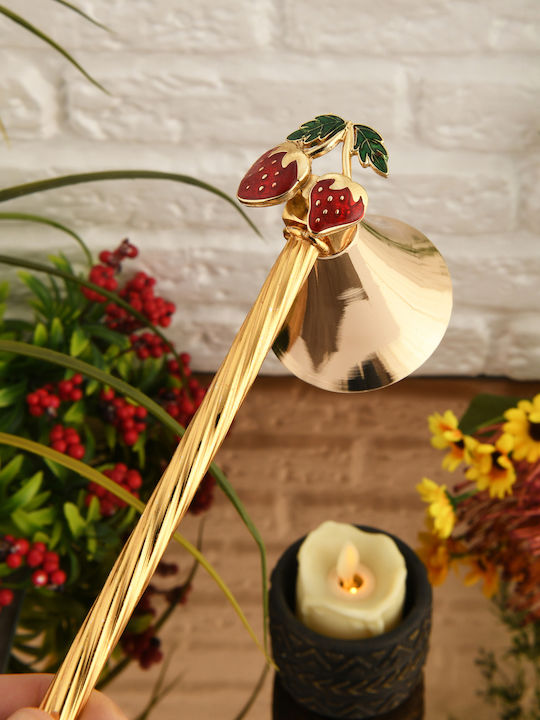 SteweHome Metal Candle Holder in Gold Colour 10x20cm