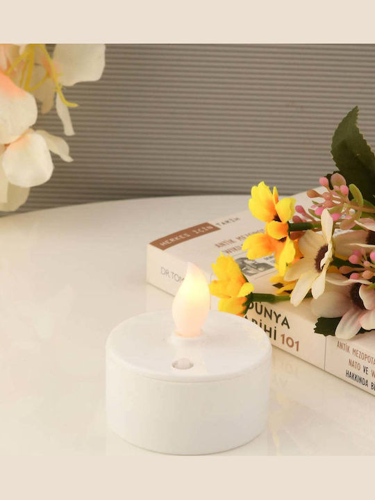 SteweHome Candle Holder Suitable for Tealights Plastic in White Colour 3x3cm