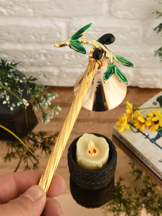 SteweHome Metal Candle Holder in Gold Colour 10x20cm