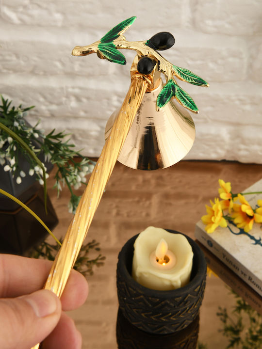 SteweHome Metal Candle Holder in Gold Colour 10x20cm