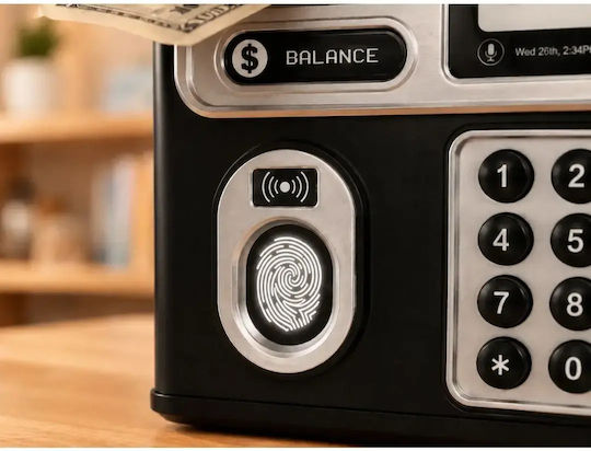 Pușculiță ATM Pentru Copii Cod Pin Fanta Automată Pentru Bancnote