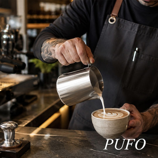 Stainless Steel Milk Jug Ergonomic Handle Container Milk Coffee Cappuccino Milk Frothing 750 Ml