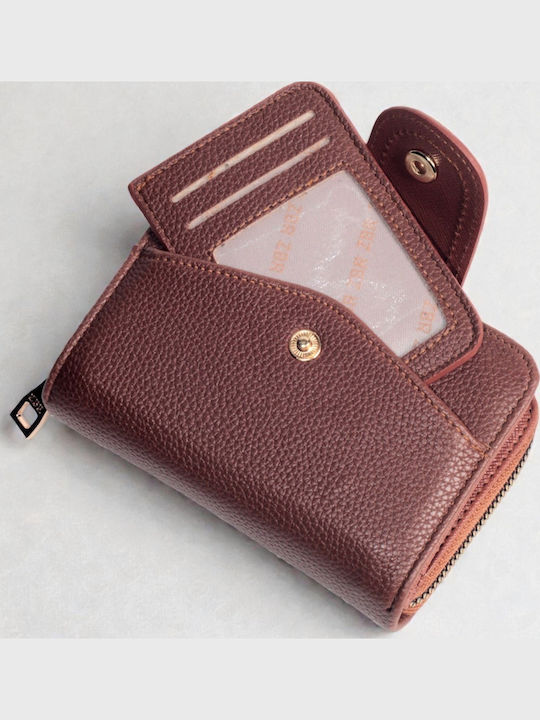 Kleines Damenbrieftasche Karten Braun