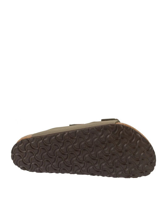 Arizona Birko-Flor Nubuck Leder Herrensandalen Stone Regelmäßig Passform