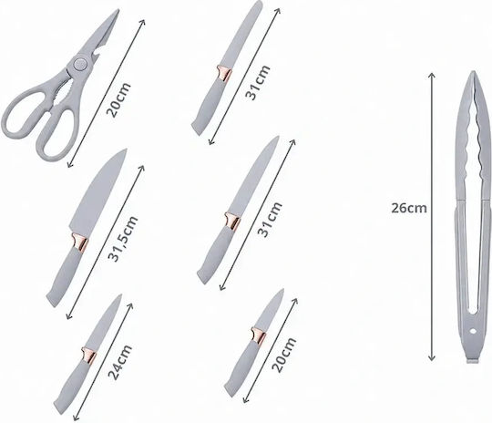 Verk Group Knife Set with Base Stainless Steel 19 Pieces