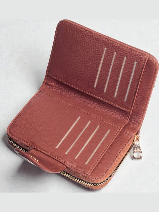 Small Women's Card Wallet Tabac Brown