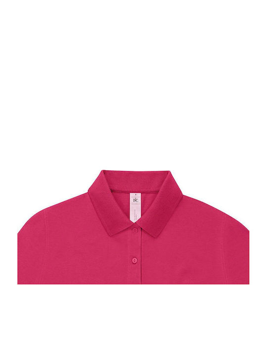 B&C Damen Werbebekleidung T-Shirt Kurzärmelig Fuchsie