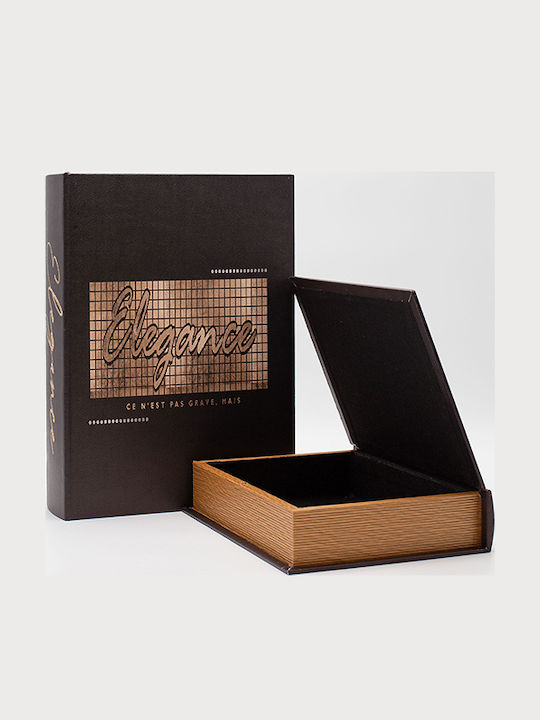 Set of Wooden Decorative Boxes in Book Shape 2 Pieces