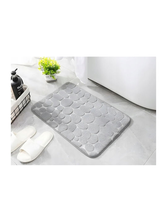 Verk Group Non-Slip Set Bath Mats Memory Foam Grey 80x50cm