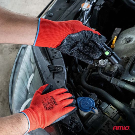 AMiO Driver Work Safety Gloves Black Latex