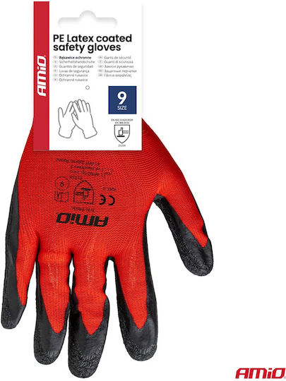 AMiO Driver Work Safety Gloves Black Latex