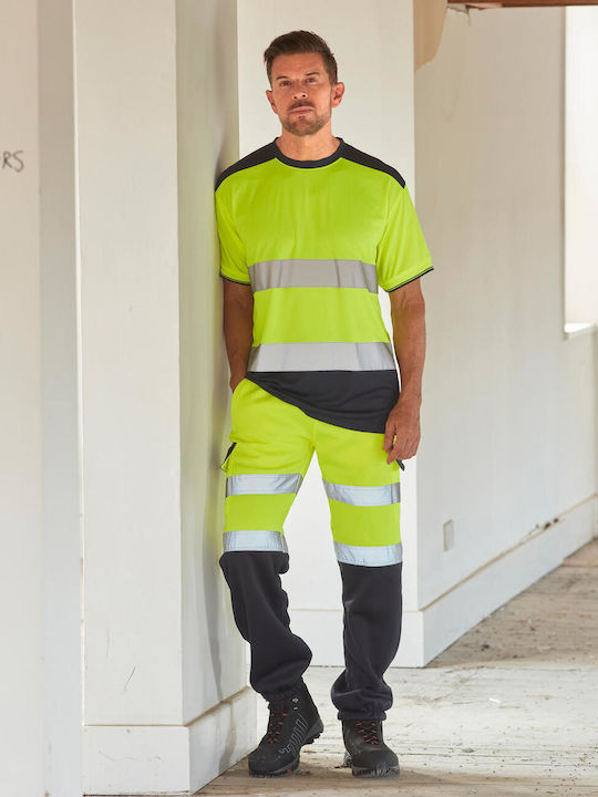Hi-vis Two Tone T-shirts Yoko Hvj400 Fluo Yellow Navy