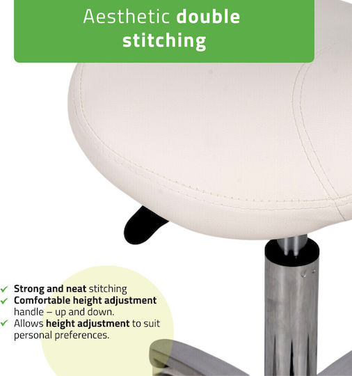 Habys Medical Stool with Backrest White T-TACHA005