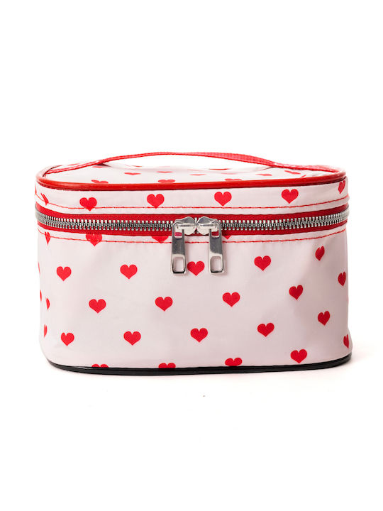 Enpapa Set Of 2 Pieces Jute Makeup Organizer Very Functional Red Travel Cosmetic Bag