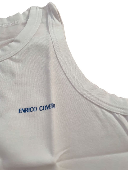 Enrico Coveri Παιδικό Φανελάκι Αμάνικο άσπρη