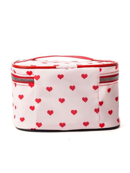 Enpapa Set Of 2 Pieces Jute Makeup Organizer Very Functional Red Travel Cosmetic Bag