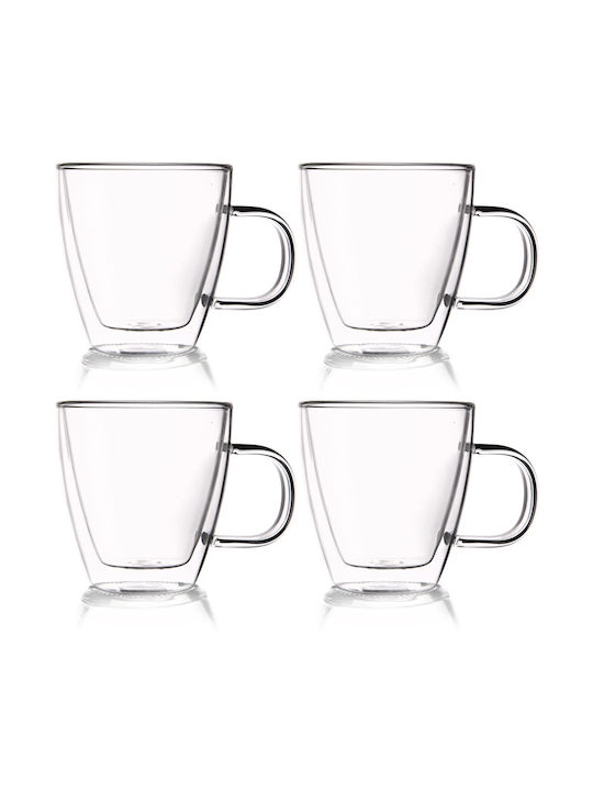Orion Glas Tasse Transparent 180ml 4 Stück