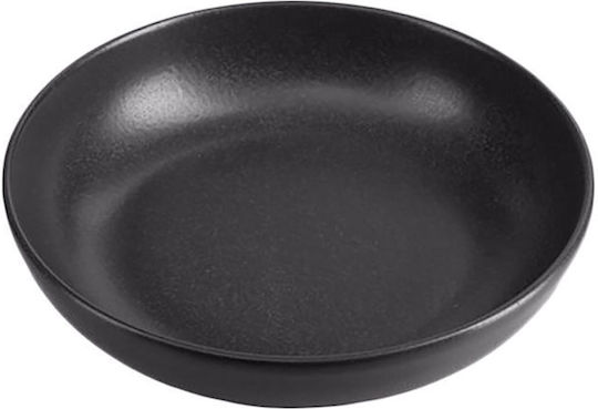 Porland Tiefes Servierteller aus Porzellan Schwarz 17cm