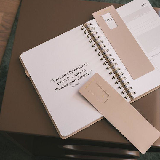 Premium Academic Weekly Diary 2026/2027 12-Month Spiral 16.5x21cm Bambina Misty Gray By Kokonote