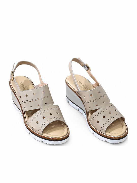 Sommer Damenplattformen Beige