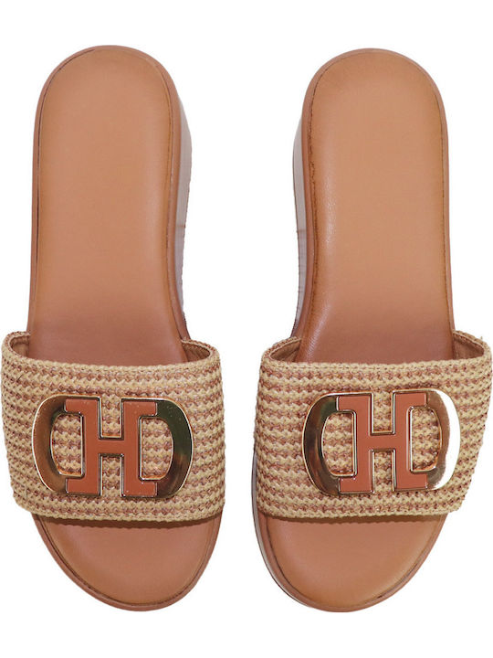 Anatomic Women's Summer Platforms in Slipper Style Brown