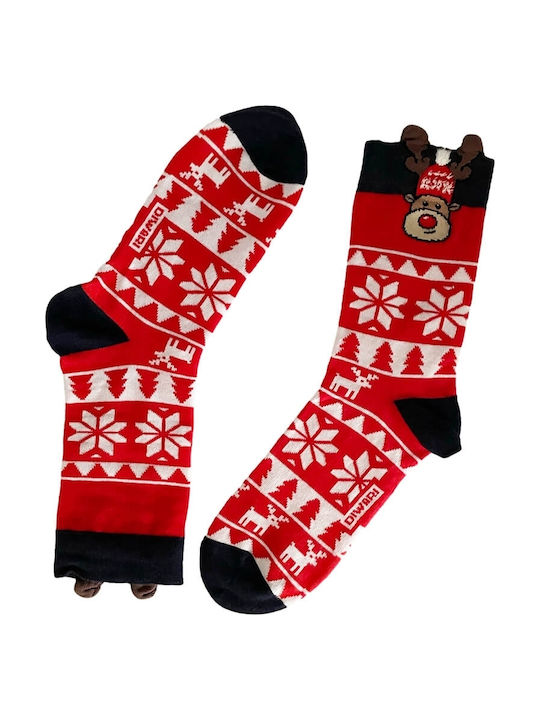 Diwari Men's Christmas Socks Red