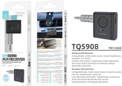 Techancy Receptor Audio Wireless AUX Tq5908 Bluetooth 5.3
