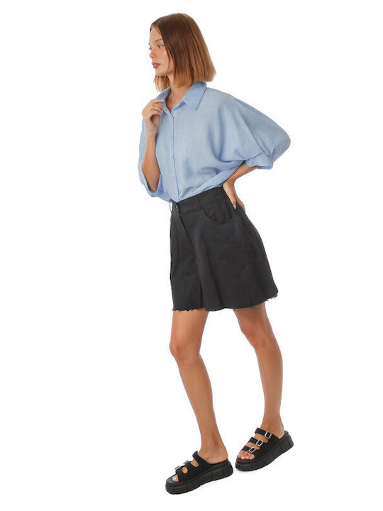 Long Sleeve Women's Shirt Light Blue