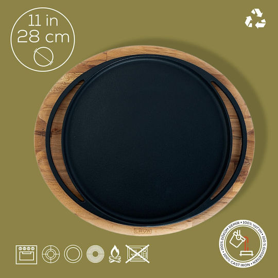 Lava Serving Platter Pizza Wooden Lavecoypz28k4