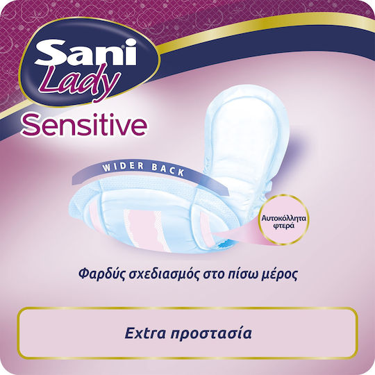 Sani Incontinence Pads With Cotton Sani Lady Sensitive Extra Large No6 GIGA PACK 16x10 Pieces