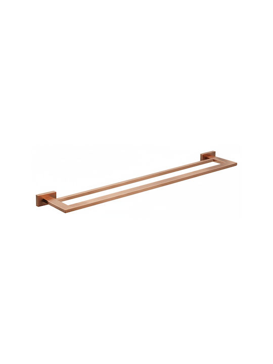 Bronze Art Double Wall-Mounted Bathroom Rail ​60x60cm Copper