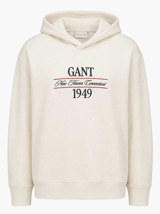 Gant Sweatshirt Cream with Hood