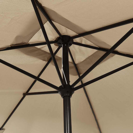 Umbrelă Profesională Pătrată Metalică Gri 2x3m
