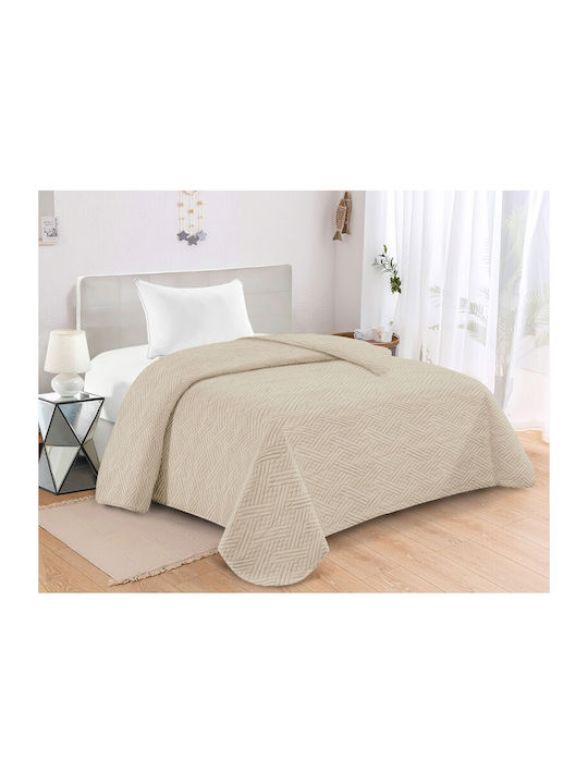Adam Home Dot Κουβερλί Μονό Microfiber Beige 160x240cm