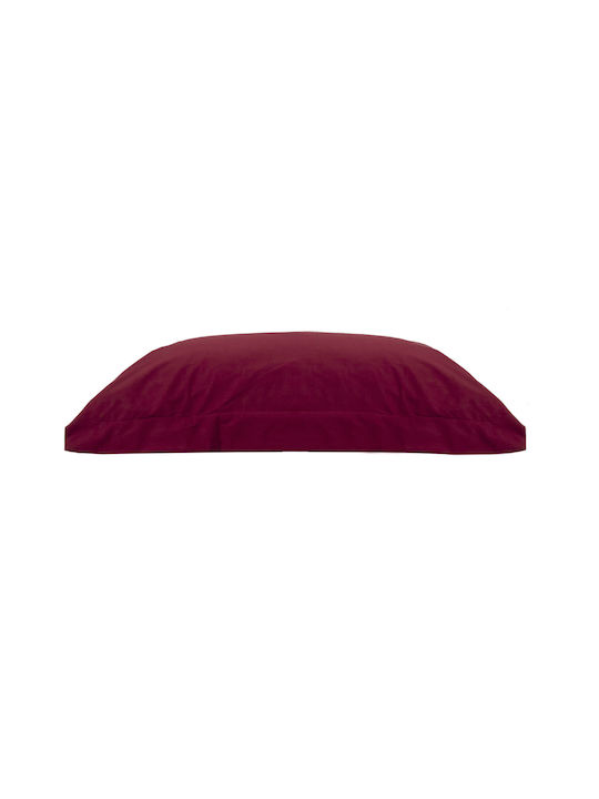 Viopros Set Coverlet Queen Size Cotton Bordeaux 220x240cm 3pcs
