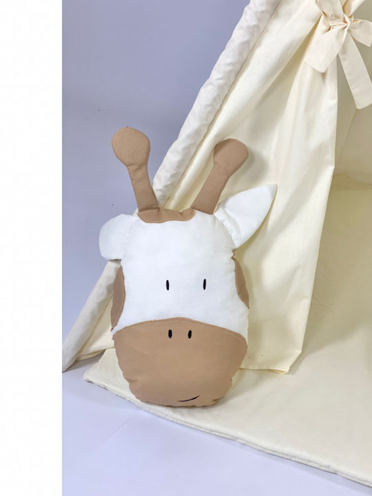 Velvet White Παιδική Σκηνή Ινδιάνικη Giraffe Μπεζ