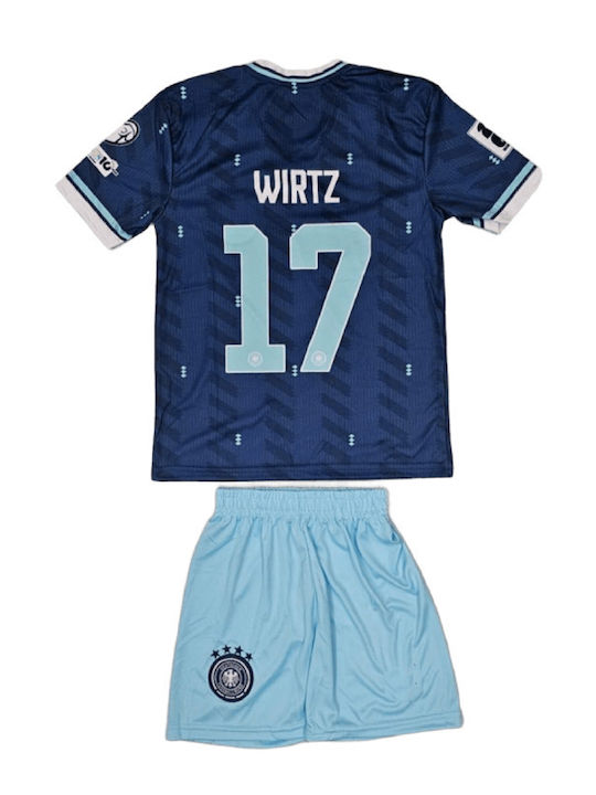 Set de Fotbal pentru Copii Wirtz Echipa Națională a Germaniei World Cup 2026 Albastru Balón De Oro Blue Unisex Copii Ab170
