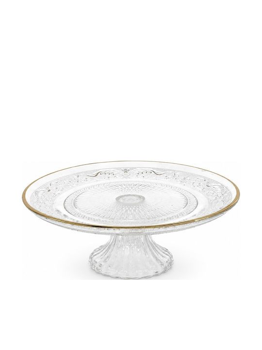 Glass Cake Stand With Stand Transparent 25x9.5cm