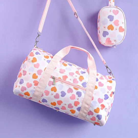 A Little Lovely Company Bag Sack Voyage 26lt Pink Fabric L46xW22.5xH25cm