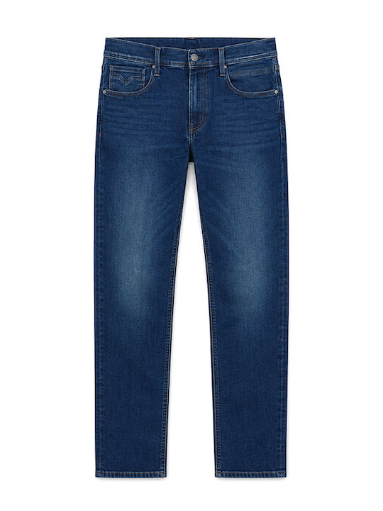 Anbass Slim Fit Men's Jeans Pants Elastic Slim Fit Blue