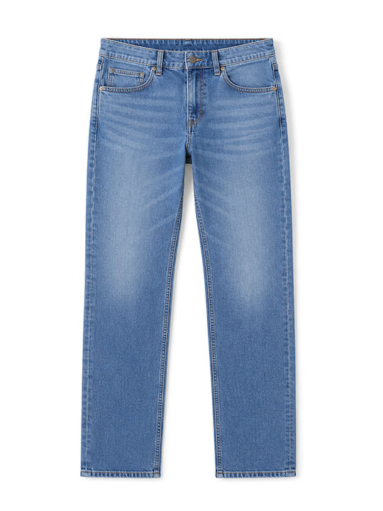 Herren Jeanshose Elastisches Regular Verjüngt Anwendung Blau