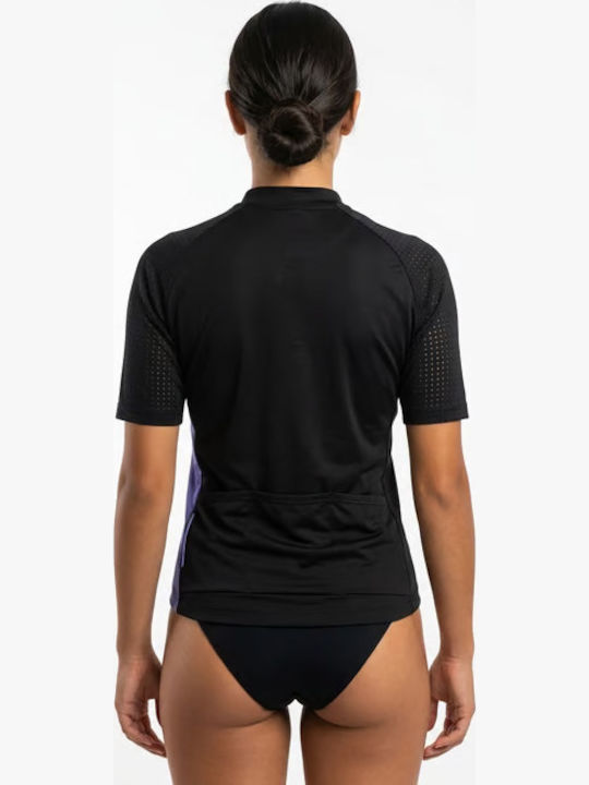 Nike UPF 40+ Дамска Къс Ръкав Слънцезащитна Блуза Лилав