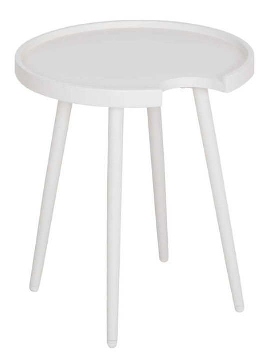 Auxiliary Table for Small Outdoor Spaces Aluminum White 47x47x53cm