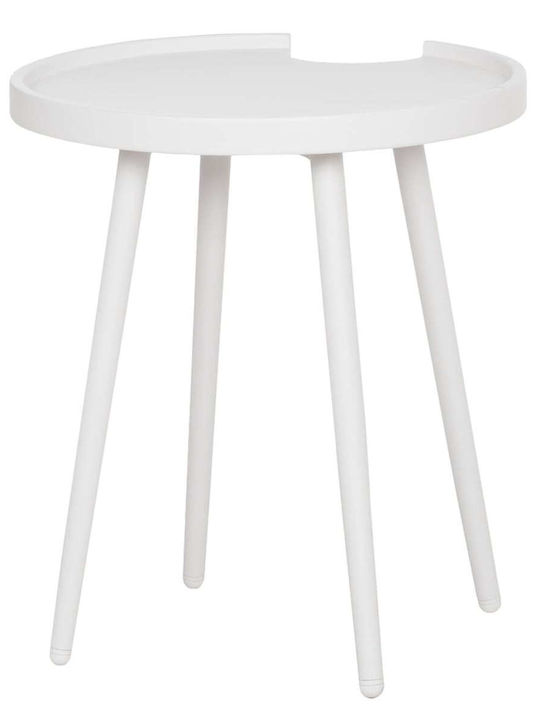 Auxiliary Table for Small Outdoor Spaces Aluminum White 47x47x53cm
