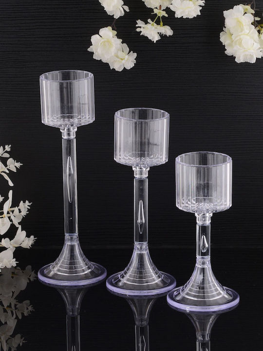 SteweHome Set Of 3 Candle Holders Various Colors