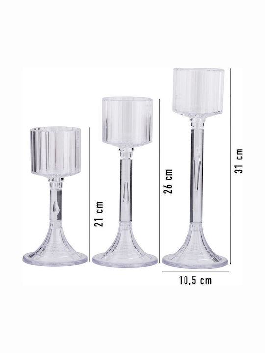 SteweHome Set Of 3 Candle Holders Various Colors