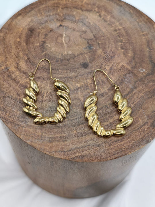 Earrings Made Of Gold Plated Steel E273