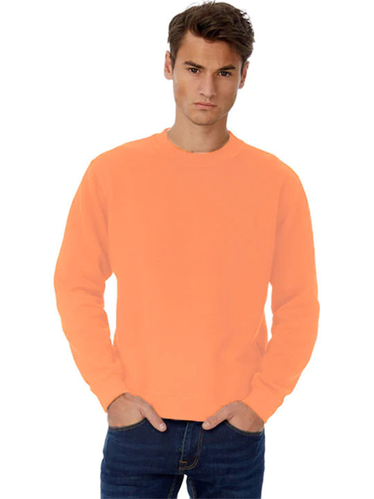 B&C Men's Promotional Long Sleeve Sweatshirt Melon Orange B&C Men's Promotional Long Sleeve Sweatshirt Melon Orange